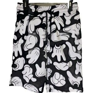 Mickey Mouse Shorts Disney H&M Divided Printed Size Small Black White Adults NWT
